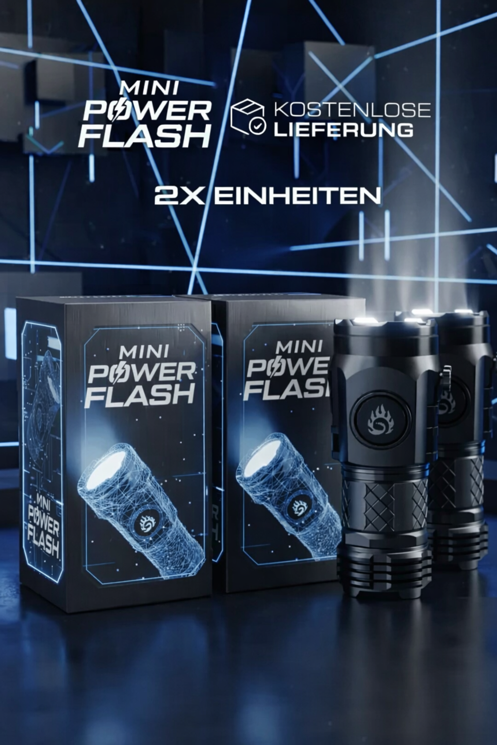 Mini Power Flash – Tragbare, taktische Mini-Taschenlampe unzerstörbar