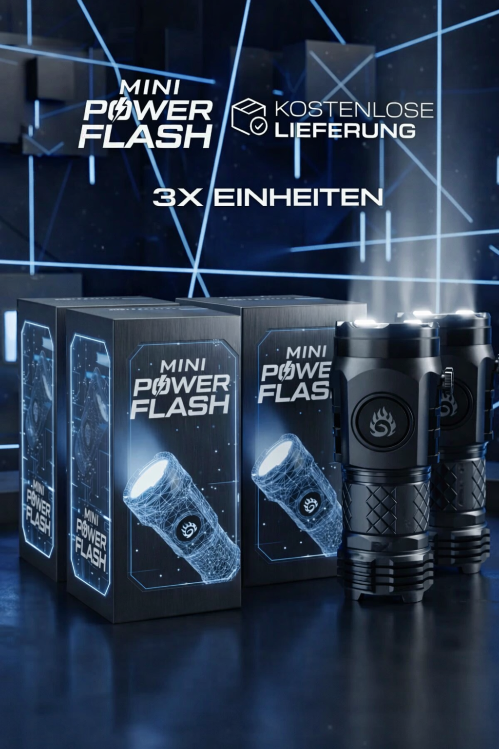 Mini Power Flash – Tragbare, taktische Mini-Taschenlampe unzerstörbar