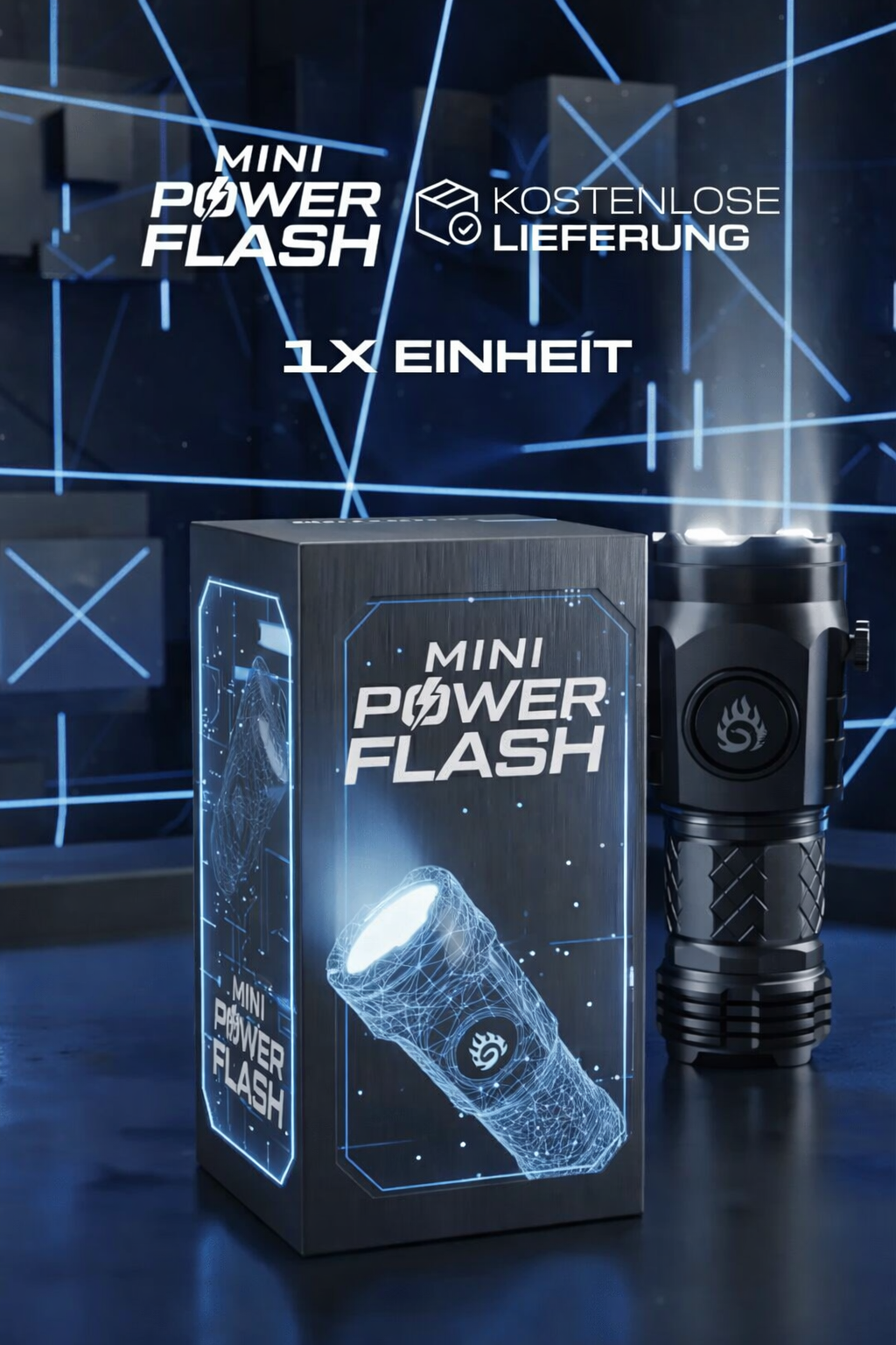 Mini Power Flash – Tragbare, taktische Mini-Taschenlampe unzerstörbar